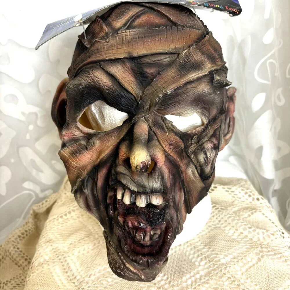 Mummy Vinyl Adult Mask Disguise Vintage ‘97 NWT – NOS